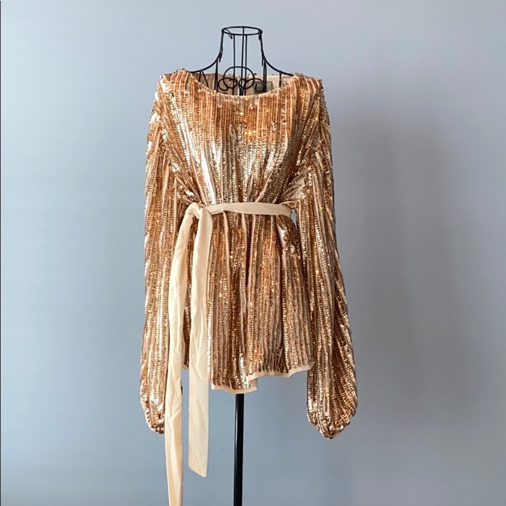 ASOS Maternity Sequin Top. Rose Gold